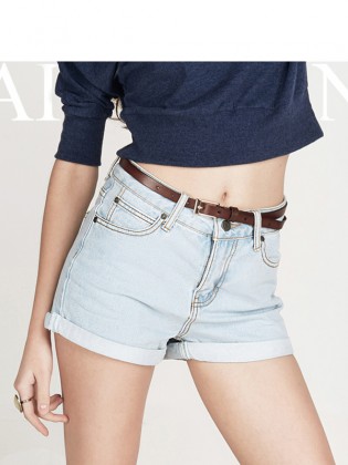 Quần short jean xắn gấu thời trang TQ1160 (Xanh nhạt)