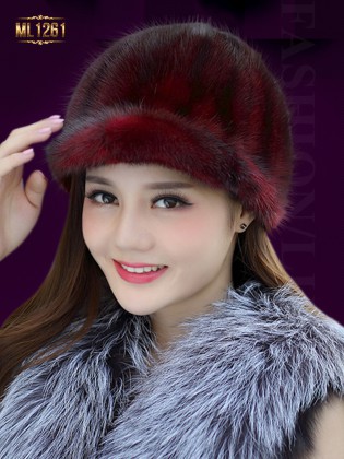 Mũ lông nhung vành nhỏ nhập khẩu Hàn Quốc ML1261 (Màu đỏ)