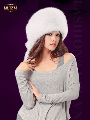 Mũ lông nồi HQ màu trơn thời trang ML1274 (Màu trắng)