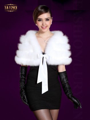 Khăn choàng lông Hàn Quốc thắt dây nơ thời trang TA1283