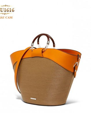 Túi xách Charles & Keith cao cấp phối màu thời trang TU1616 (Màu cam)