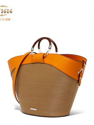 Túi xách Charles & Keith cao cấp phối màu thời trang TU1616 (Màu cam)