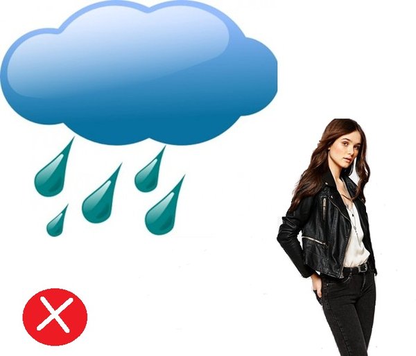  Không nên mặc các kiểu áo da trong những ngày mưa hoặc ẩm ướt