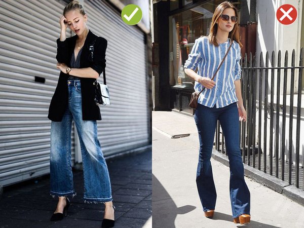 Lựa chọn quần ống rộng culottes thay vì quần ống loe lỗi mốt