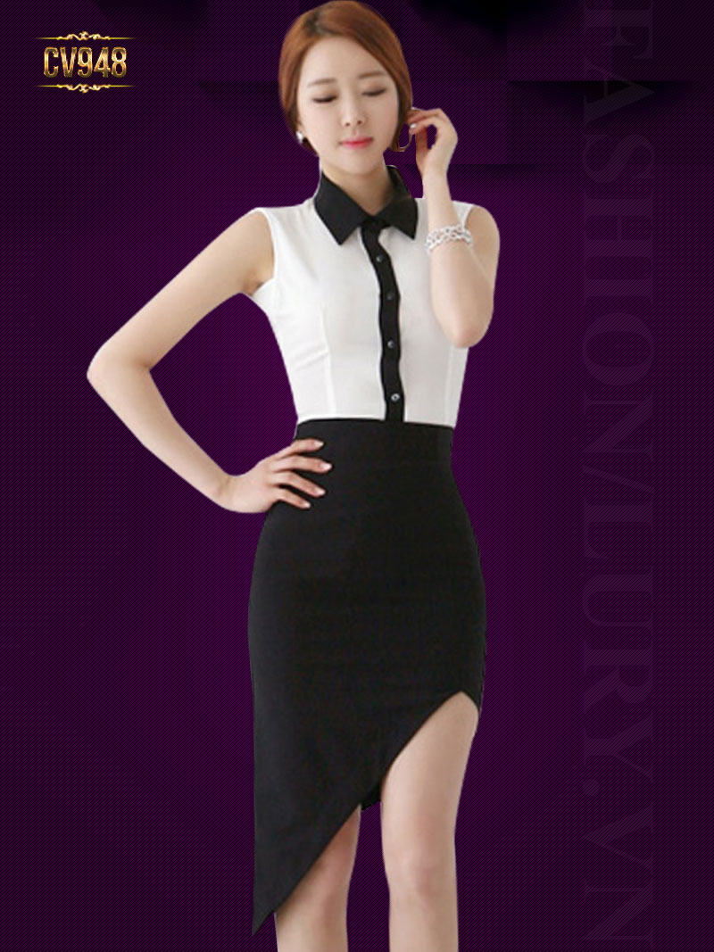Chân váy bút chì đen công sở dáng dài CV0325  Thời trang công sở KK  Fashion